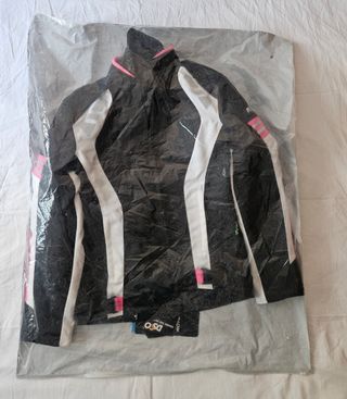 Chaqueta Moto Mujer Negra y Rosa