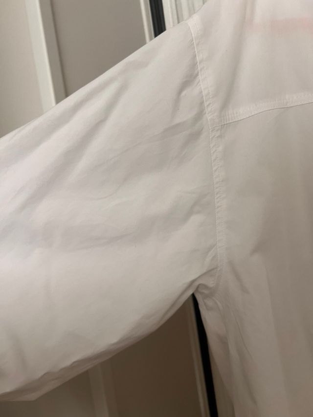 Camisa Zara Blanca Botón Joya