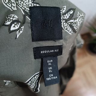 Camisa H&M Estampada Verde Oliva