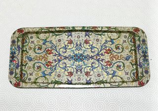 Bandeja Vintage Inglesa Metal Envernizado