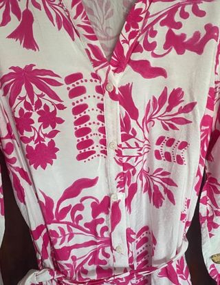 Vestido Zara rosa estampado floral