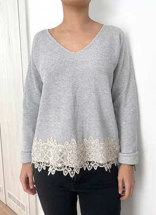 Jersey Ligero Gris de Algodón Springfield || 38-40