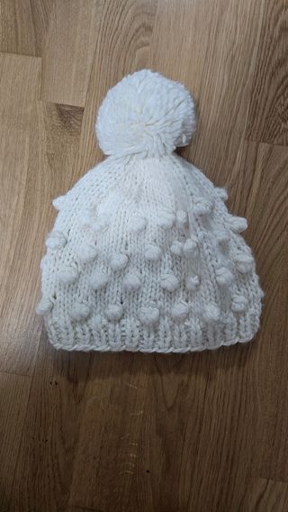 Lote 3 gorros de lana con pompón