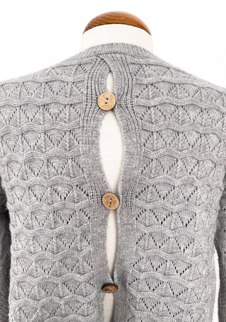 Jersey Punto Gris Espalda con Botones || 36-38