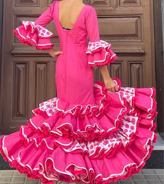 Traje Flamenca Rosa Talla 34-36