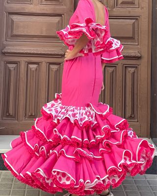 Traje Flamenca Rosa Talla 34-36