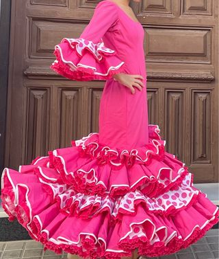 Traje Flamenca Rosa Talla 34-36