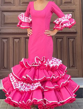 Traje Flamenca Rosa Talla 34-36