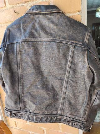 Chaqueta de Cuero Vintage Talla M