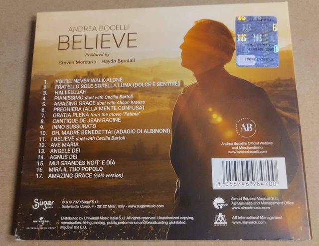 Andrea Bocelli Believe Deluxe Edition CD