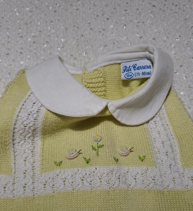 Vestido Pili Carrera bebé verde clarito