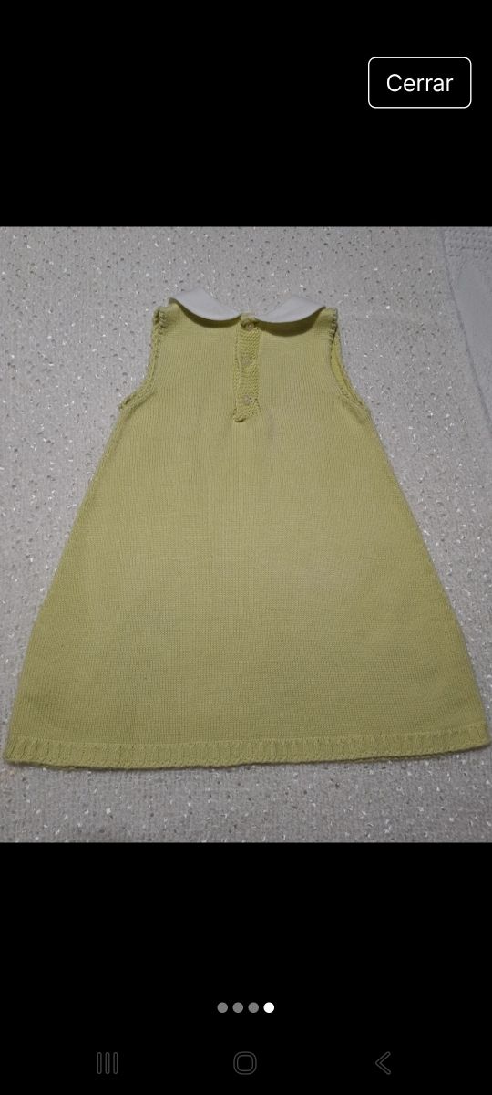 Vestido Pili Carrera bebé verde clarito