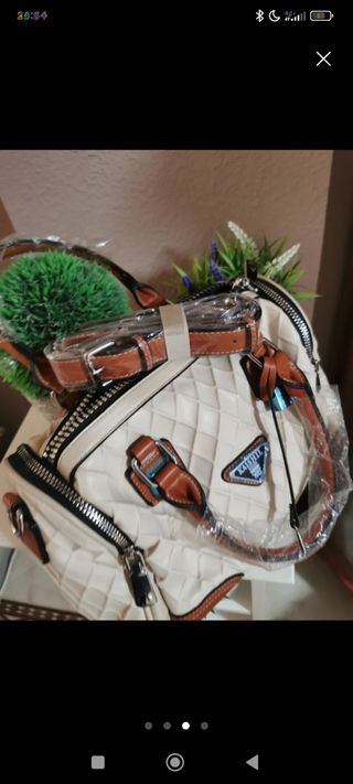 Bolso de mano y bandolera tela impermeable