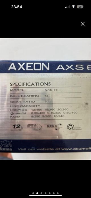 Okuma Axeon AXS 65 Carrete Pesca Pack 2