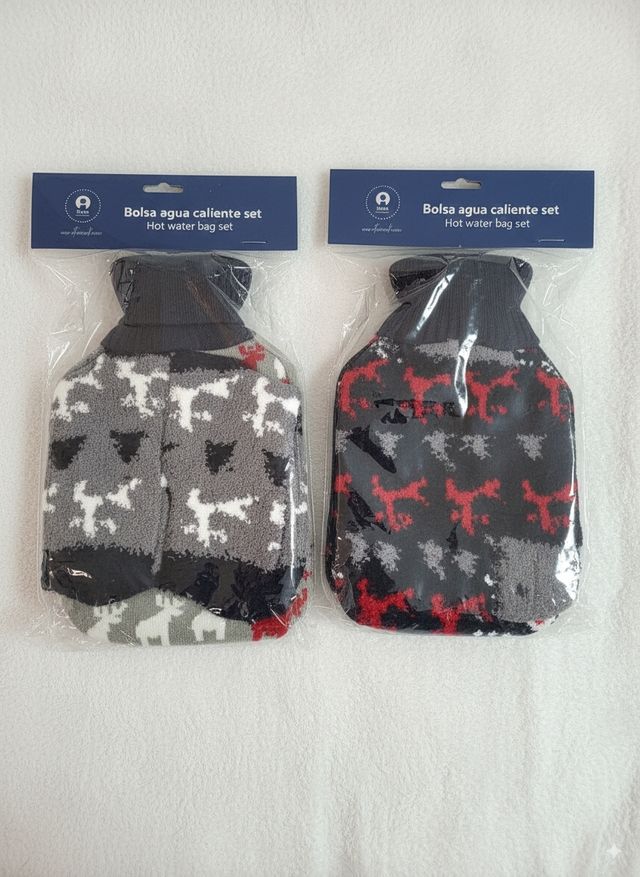 2 Bolsas de agua caliente + calcetines a juego