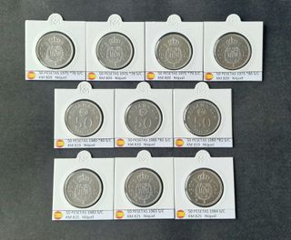 SERIE COMPLETA DE 50 PESETAS DEL REY SIN CIRCULAR
