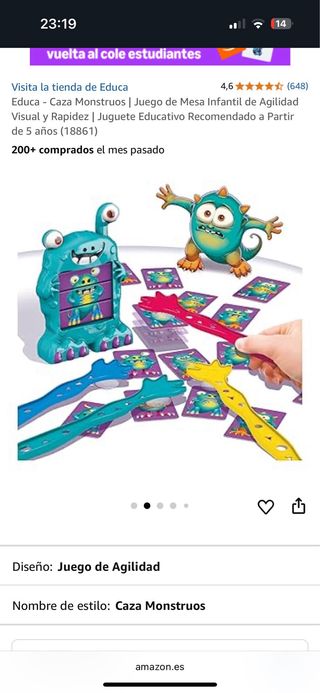 Juego Caza Monstruos Educa