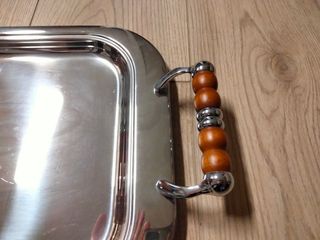 Vassoio Acciaio Inox Made in Italy 45x27 cm