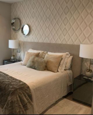 2 Lámparas Mesilla Dormitorio Salón Oro Blanco