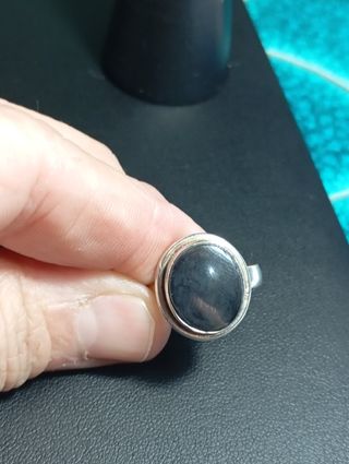 Anillo Plata de Ley onix 