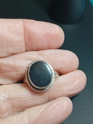 Anillo Plata de Ley onix 