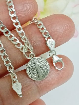 Pulsera Plata Ley San Benito 11mm