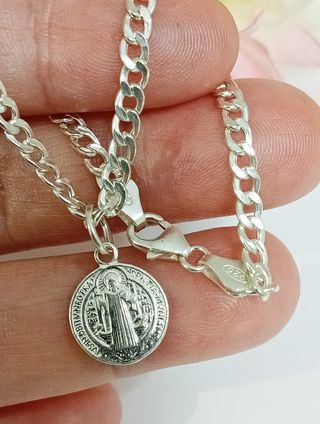 Pulsera Plata Ley San Benito 11mm