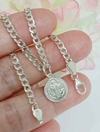 Pulsera Plata Ley San Benito 11mm