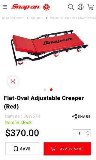 Camilla Mecánico Snap-On JCW65R