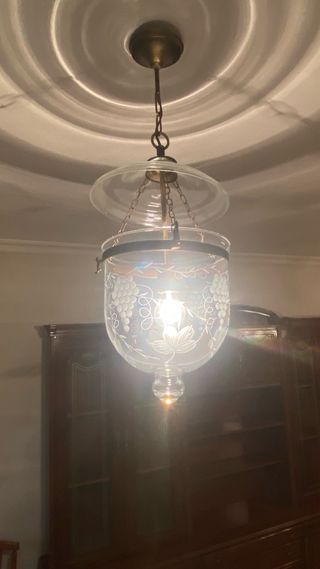 Lámpara de salón colgante de cristal 35€ c/u