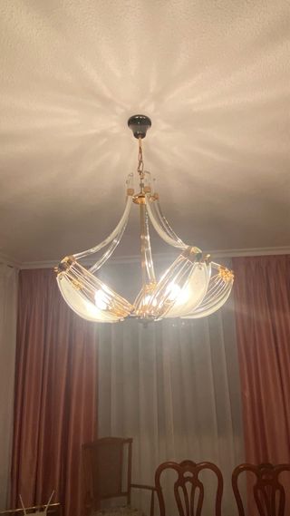 Lámpara de salón colgante de cristal 35€ c/u