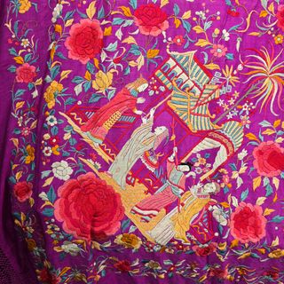 Mantón de Manila antiguo Isabelino