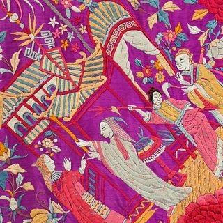 Mantón de Manila antiguo Isabelino