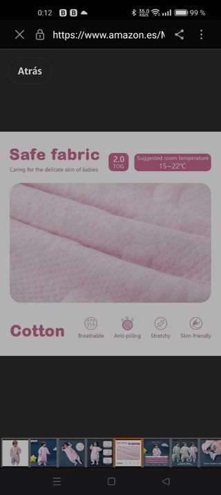 Saco dormir bebé invierno rosa