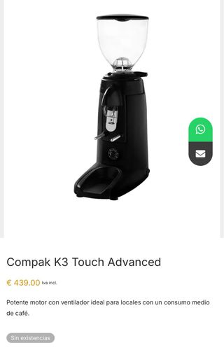 Molinillo Compak K3 Touch Advanced
