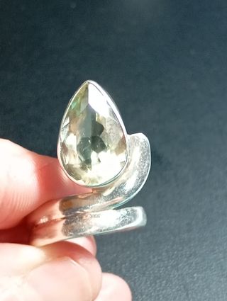 Anillo Plata Ley topacio 