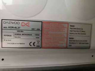Microondas Daewoo 700W (plato no gira)