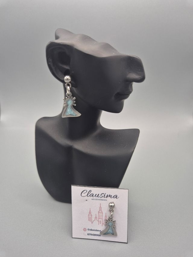 Pendientes Acero Virgen del Pilar