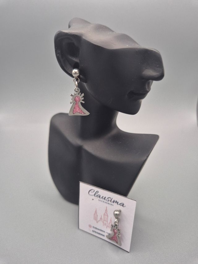 Pendientes Acero Virgen del Pilar