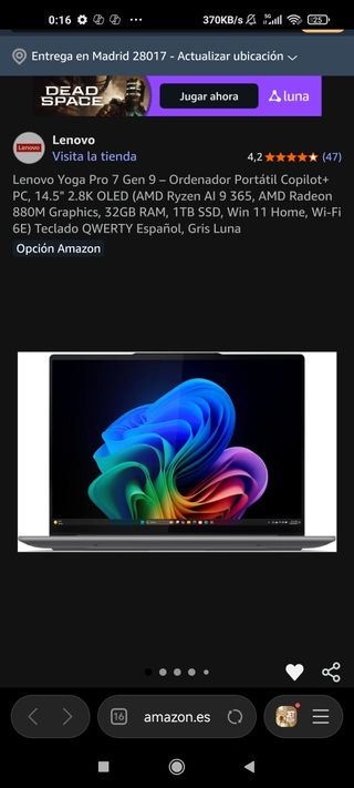Portátil Lenovo Yoga NUEVO