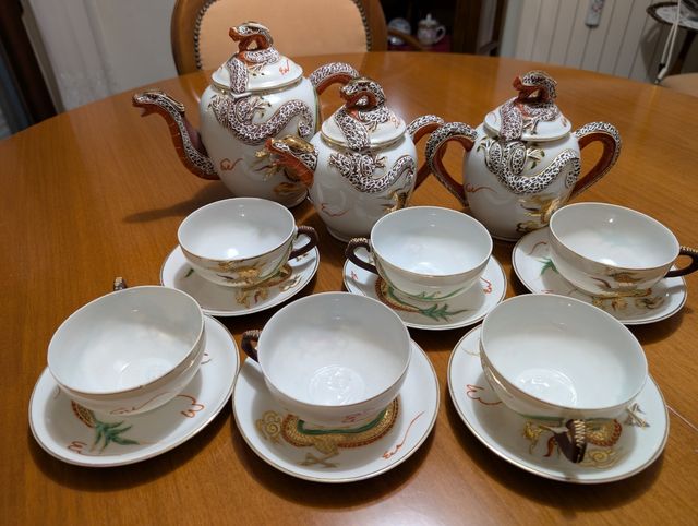 Servizio da tè cinese vintage porcellana