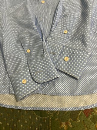 Camisa Polo Ralph Lauren Azul Lunares Talla XL