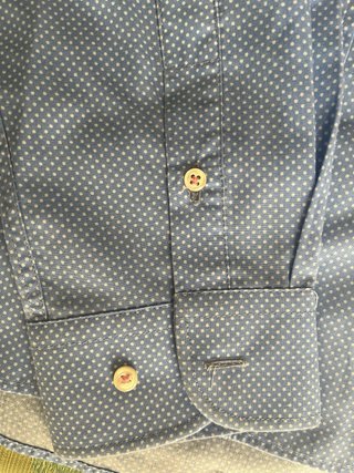 Camisa Polo Ralph Lauren Azul Lunares Talla XL