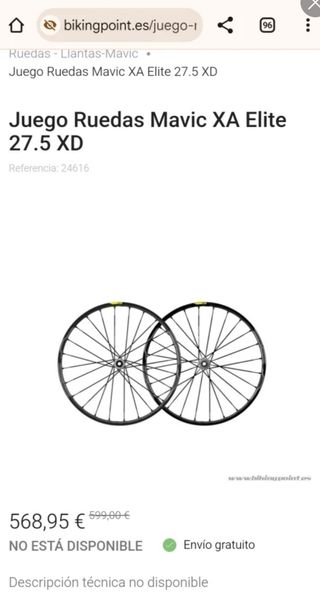 Rueda Delantera Mavic XA Elite 27.5