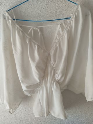 Blusa Zara Blanca Talla M