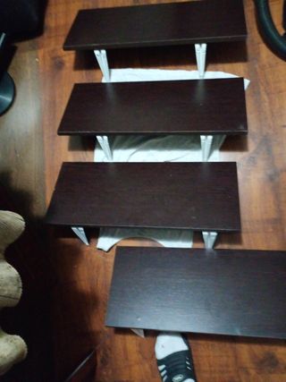 4 Estanterías Madera Marrón