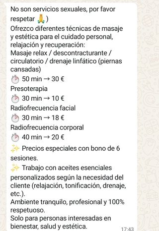Masajista titulada