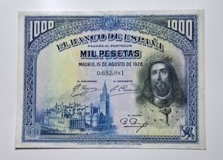 1000 Pesetas 1928 Sin serie 0652