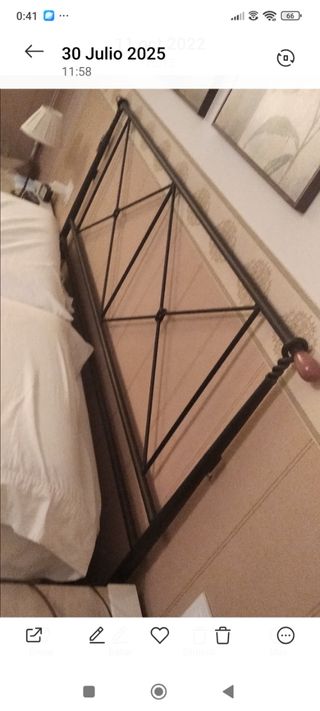 Testata letto matrimoniale nera in ferro battuto