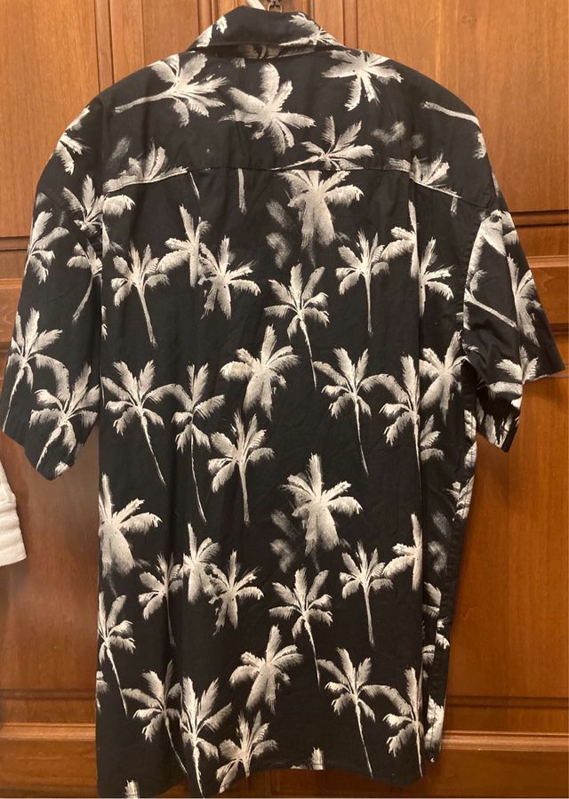Camicia uomo maniche corte fantasia palme